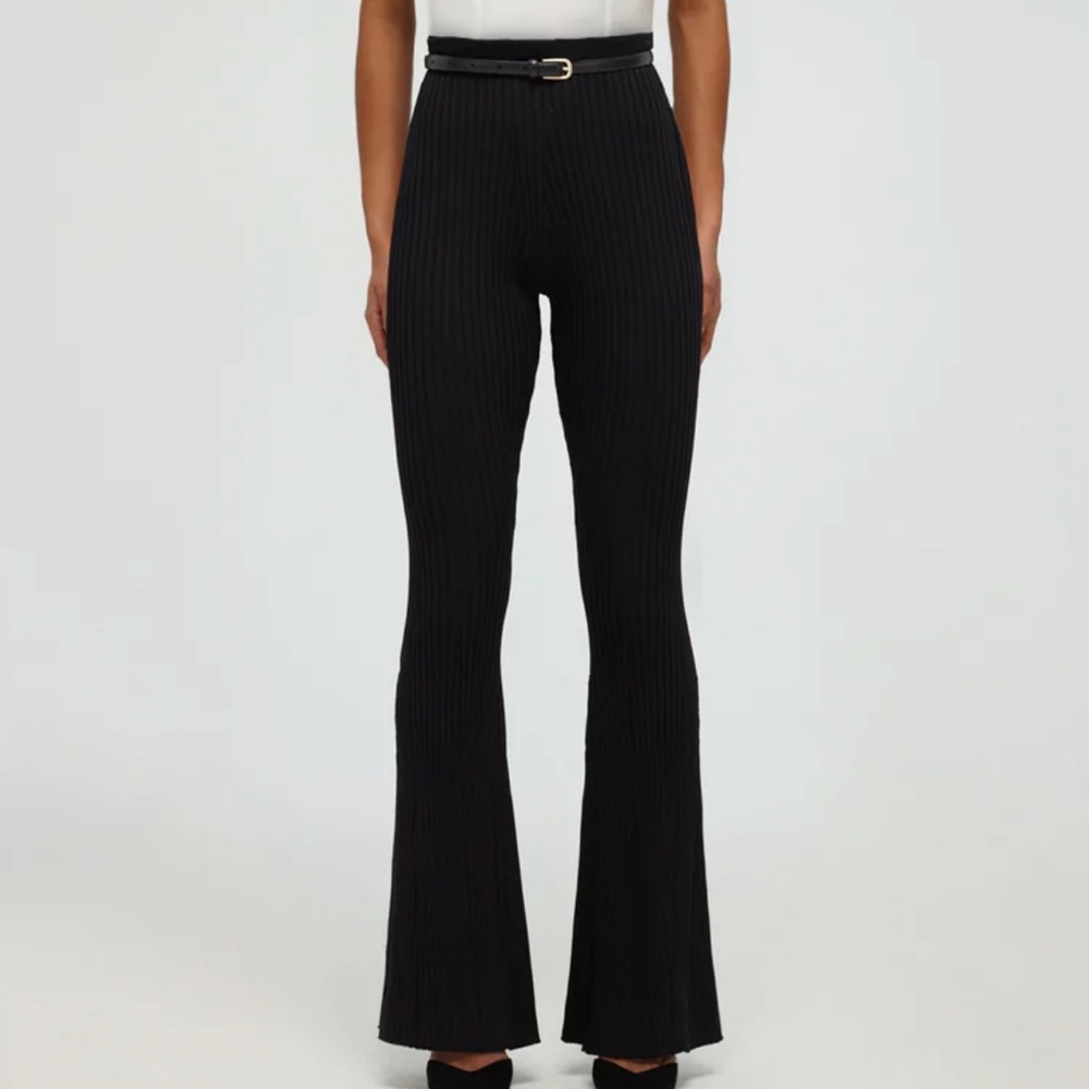 Self-Portrait Ribbed Knit Trouser - Picture 5 of 15